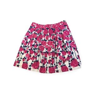 Vineyard‎ Vines Kentucky Derby Floral Rose Print Pleated Skirt Size 8
